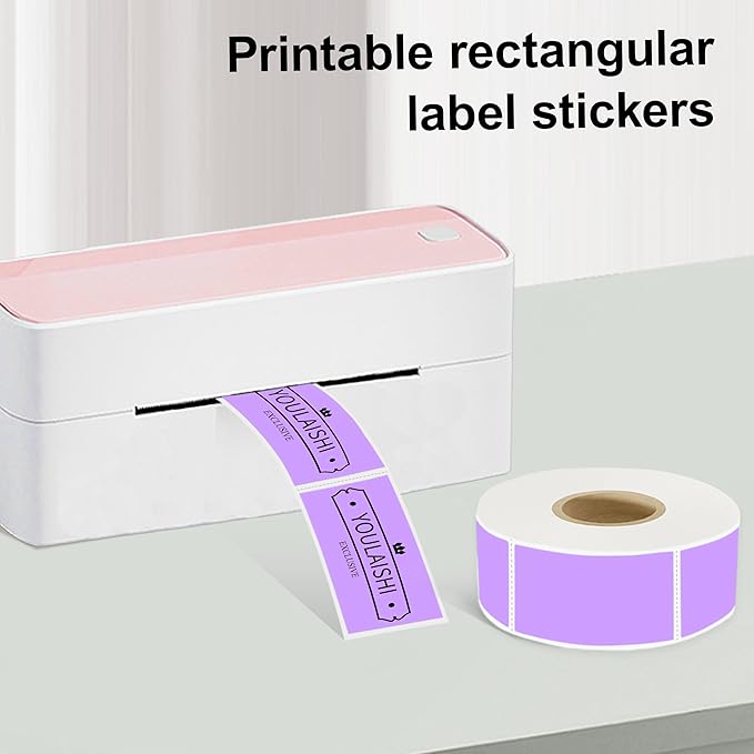1X2 inch Label Stickers Roll for Thermal Printer 500PCS Colored Removable - Image 2