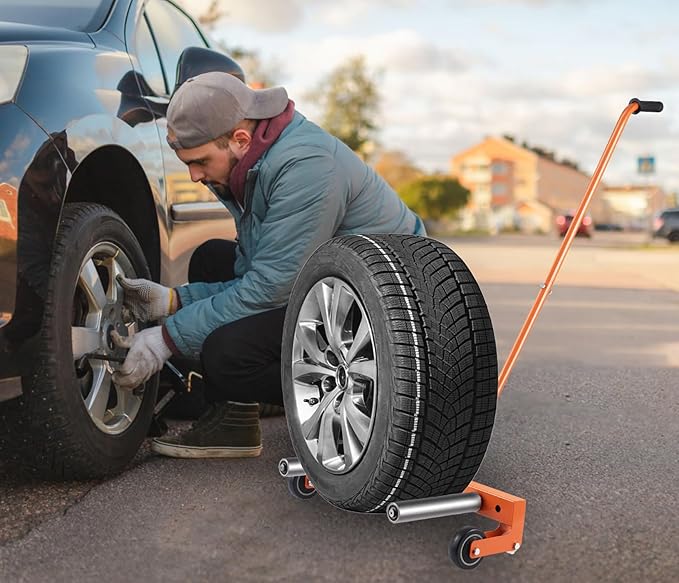 Heavy Duty Adjustable Tire Wheel Dolly, 550 lbs Capacity Tire Moving Tool Fits - Image 5