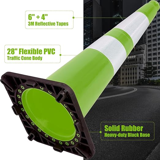 6 Pack 28" Inch Large PVC Traffic Cones - Image 4