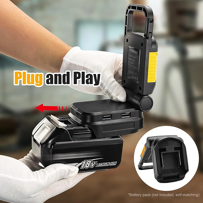 18V/20V Cordless Work Light, COB Work Light - Image 6