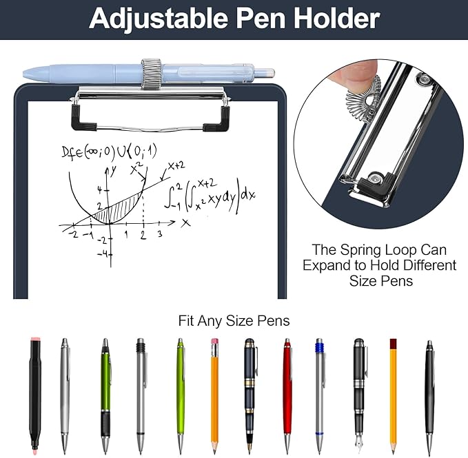Small Clipboard with Storage, A5 Clipboards with Pen Holder, Half Letter Clip - Image 3