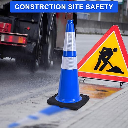 OrangeStar 4-Pack 28" Traffic Cones, Heavy Duty Base - Image 4