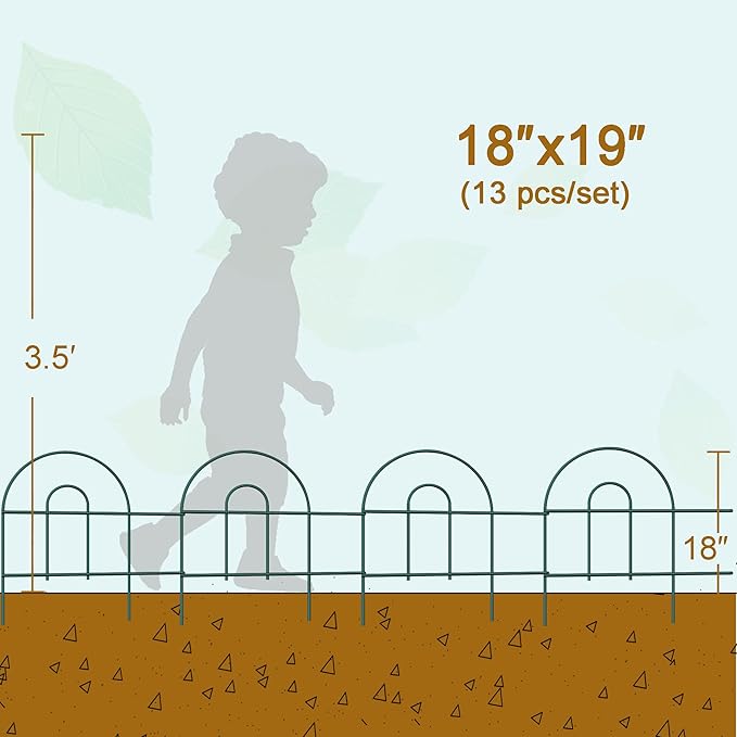 Decorative Garden Folding Border Fence, Metal Wire Edging Flower Fence Panel - Image 4