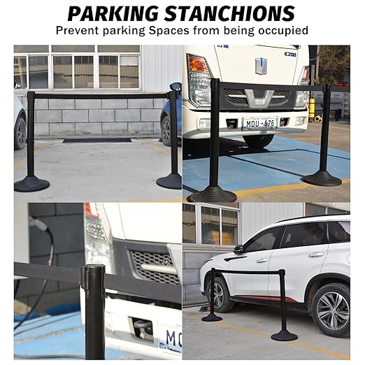 6PACK BESEA Crowd Control Stanchions Set Heavy Duty Crowd Control Barriers - Image 2