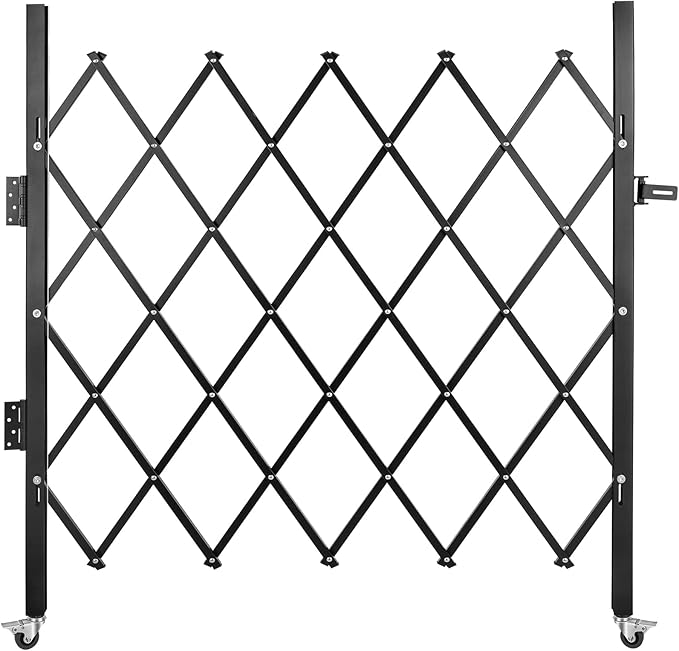 VEVOR Single Folding Security Gate, 51.57" H x 66" W Folding Door Gate by VEVOR