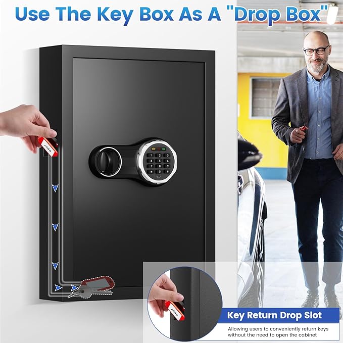 158 Keys Combination Lock Key Cabinet, Anti-Theft Key Lock Box - Image 4