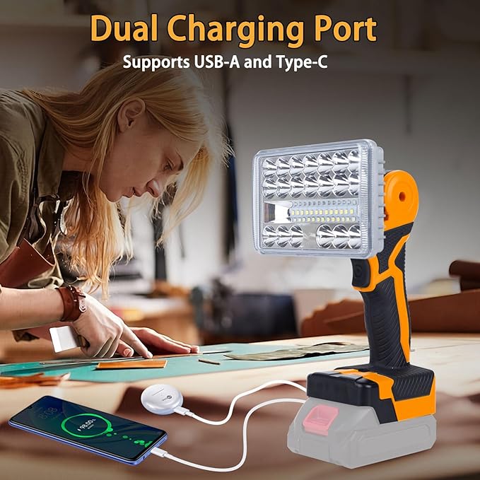 【36w・6500k】 Cordless LED Work Light Compatible - Image 3
