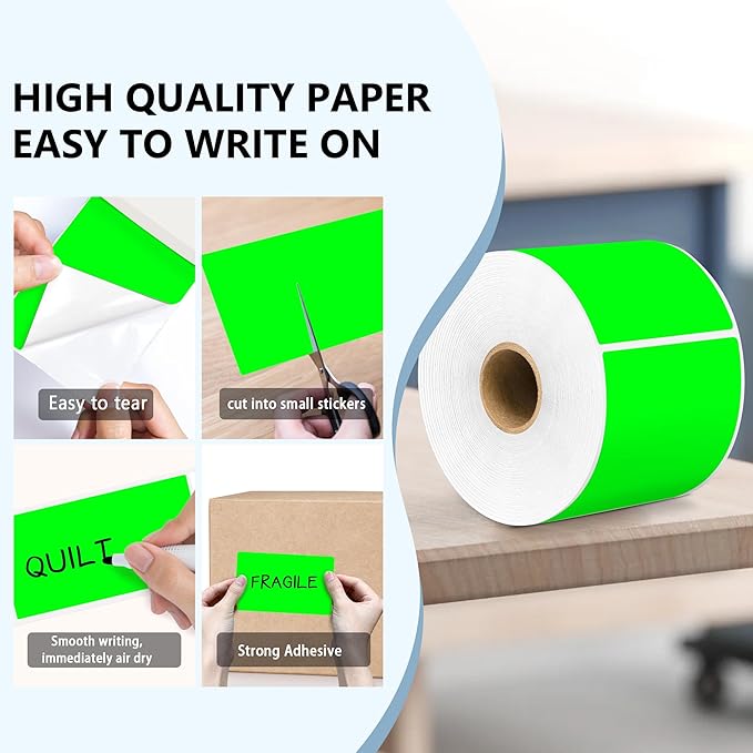 PARLAIM 3 X 5 Inch 4Rolls/1000 Per Roll Rectangle Inventory Color Coding Labels - Image 3