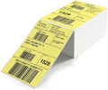 Yellow Direct Thermal Labels 4 × 6 Inch Vinyl Self-Adhesive Fanfold Shipping by YIKIADA