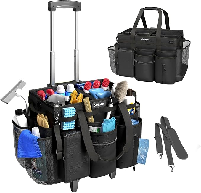 Rolling Cleaning Caddy Bag by Corbyles