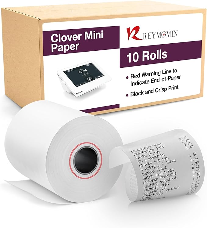 Receipt Paper for Clover Mini and Clover Mobile Thermal Printer by REYMOMIN
