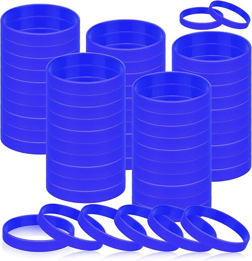 100 Pcs Blank Silicone Wristbands, Graduation Elastic Bracelet Bulk Rubber by SpecializeinSolarLight