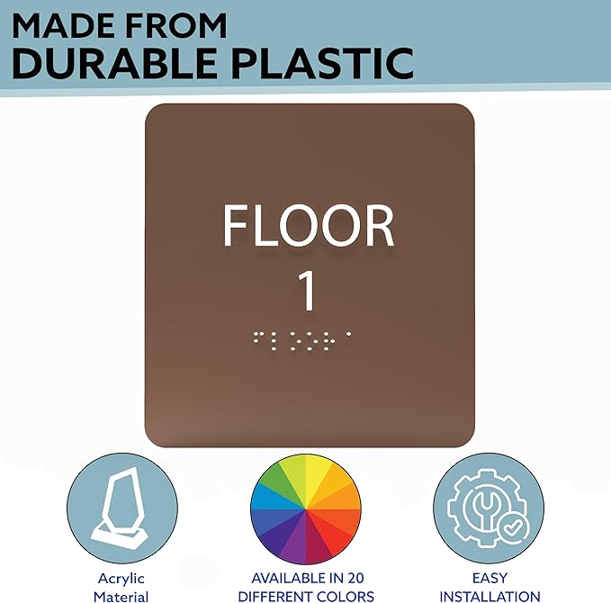 6" X6" Floor 1 Sign - Image 2