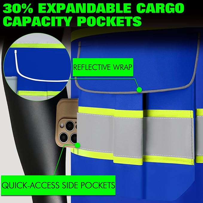 BeautyWill Custom Logo 10 Pockets Safety Vest Class2 ANSI Certified High - Image 5