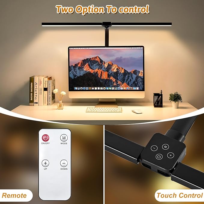 Double Head LED Desk Lamp with Remote Control - Image 2