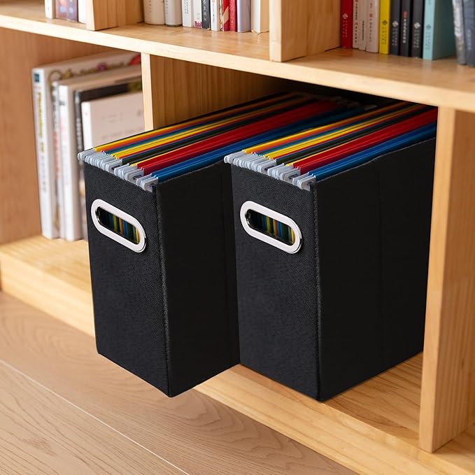 8 Packs Letter Size File Organizer, File Folders Organizer, Fabric Storage Box - Image 7