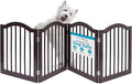 INTERNET'S BEST Arched Top Dog Gate | 4 Panel, and Porch | Portable, Extra Wide by BIRDROCKHOME