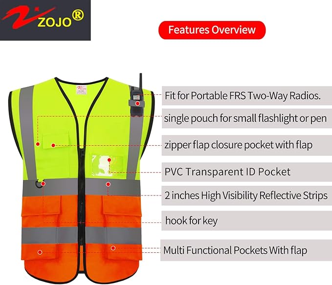 zojo High Visibility Safety Vests - Image 5