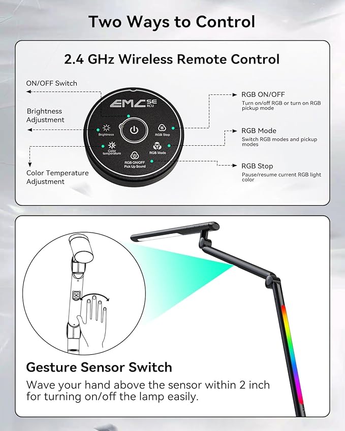 LED Desk Lamp with Clamp, 18W Architect Desk Lamp with Dual Light, Flexible 3 - Image 5
