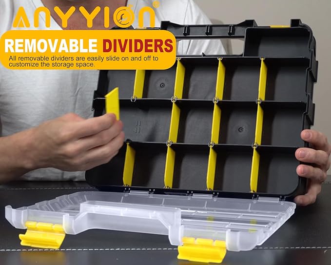 Anyyion Small Parts Organizer, 34-Compartments Double Side parts organizer - Image 4
