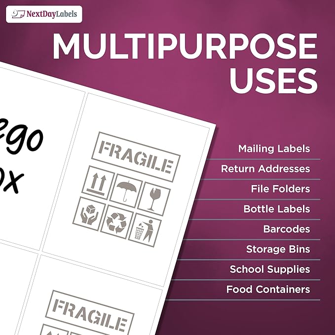 NextDayLabels – 8-1/2" x 5-1/2" Rectangular Sticker Labels - Image 5