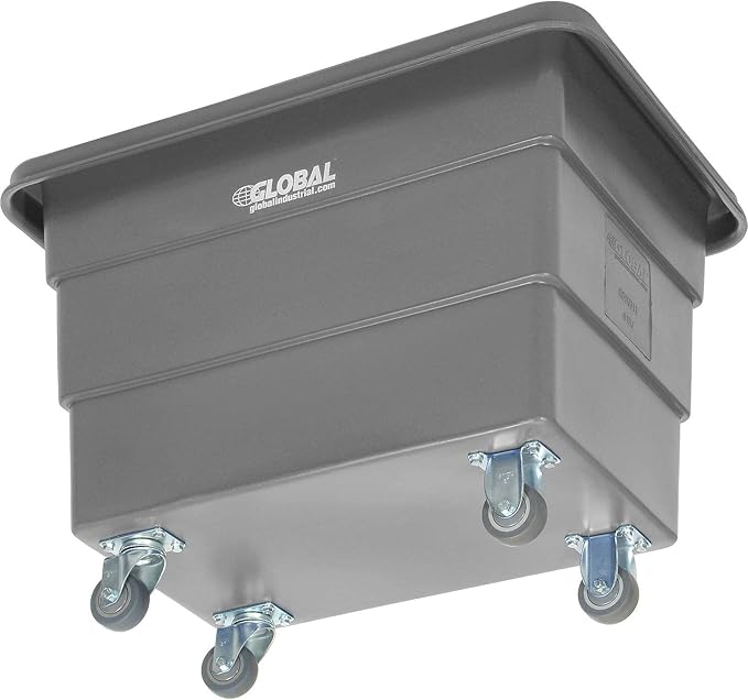 Global Industrial 6 Bushel Plastic Bulk Box Truck, Direct Mount Base, 500 lbs. - Image 9