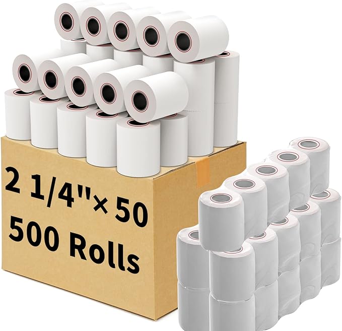 MFLABEL 2 1/4" x 50' Thermal Papers Cash Register POS Receipt Paper Credit Card by MFLABEL