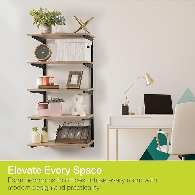 Minimalistic Black Shelf Brackets by Delta Cycle, Holds Up to 480 lbs, Modern - Image 6