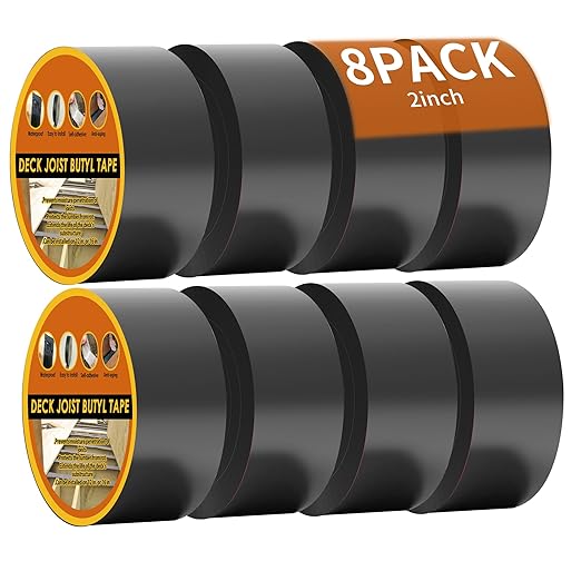 8 Pack Joist Tape for Decking 2''×50', Weather-Resistant, Waterproof Seal by JOAPRIL