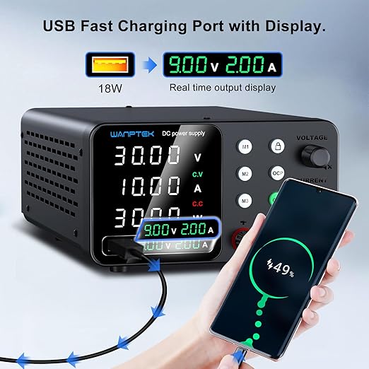 DC Power Supply Variable, 30V 10A Adjustable Switching Regulated Bench Power - Image 5