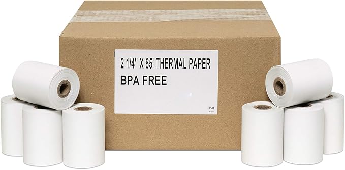 2 1/4" X 85' Thermal Paper, Works by PosPaperRoll