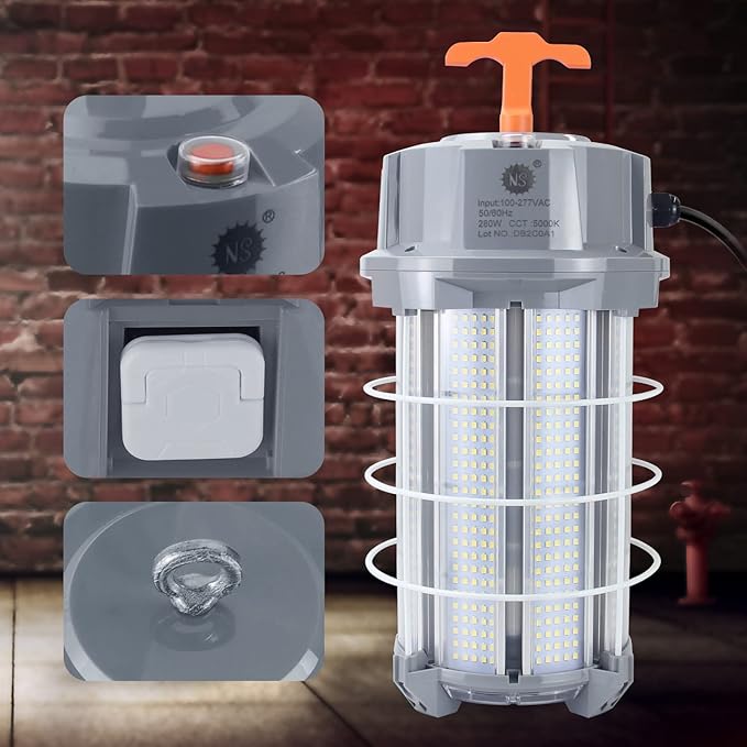 Led Temporary Work Light 280W, Portable Hanging Work Construction Lights - Image 4