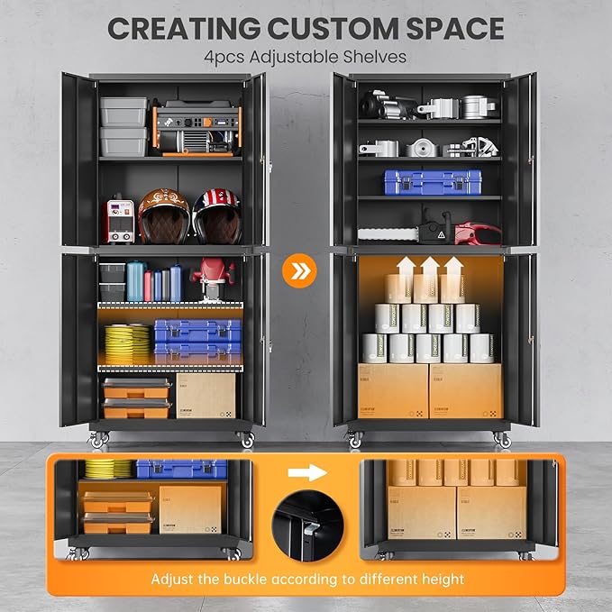 4 Door Garage Storage Cabinets - Image 4