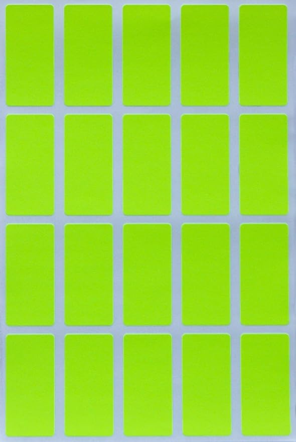 Royal Green Colored File Stickers 1.57 inch x 0.75 inch by RoyalGreen