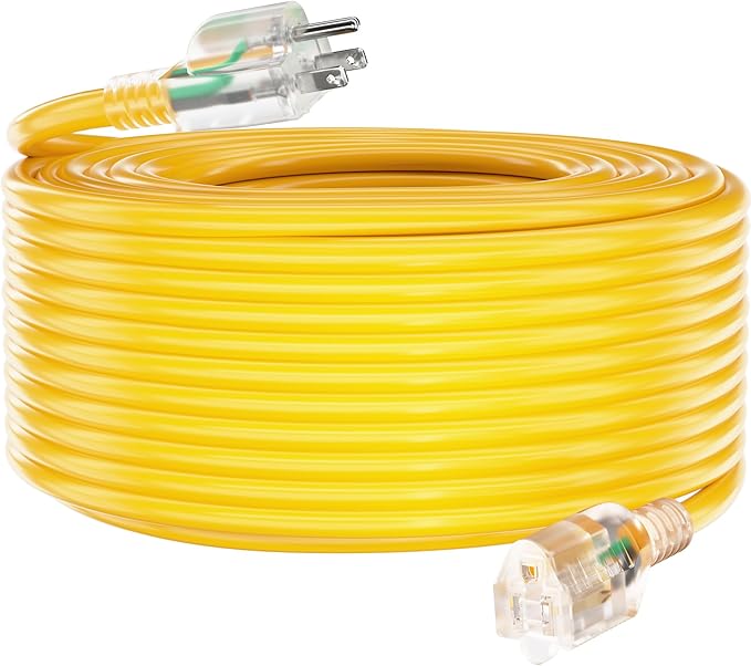 HUANCHAIN 50 ft 12/3 Gauge Heavy Duty Outdoor Extension Cord Waterproof - Image 8