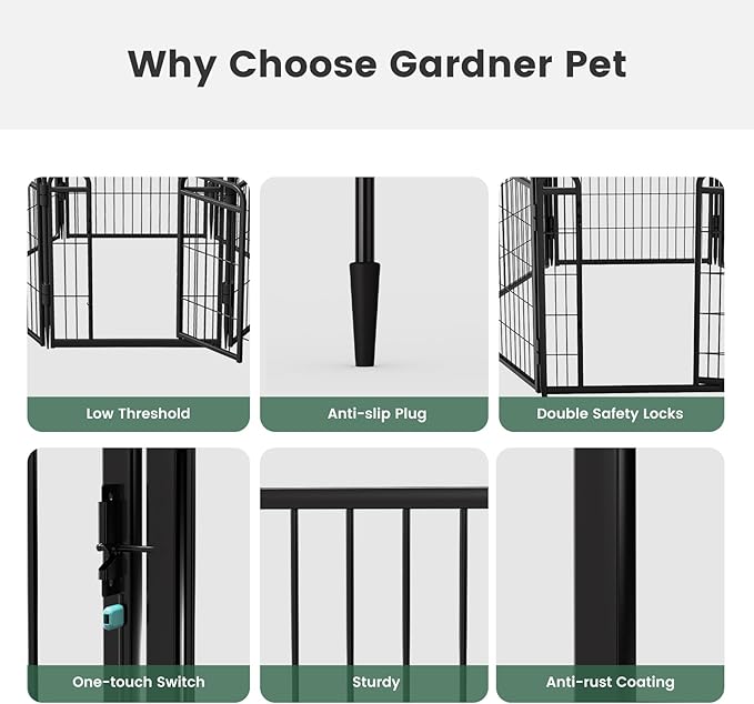Decorative Garden Fence 40in x52in, Thicken 2 Panels Metal No Dig Outdoor Dog - Image 3