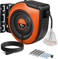 Retractable Cord Reel, 75 FT Heavy Duty Extension Cord, 14AWG/3C SJTOW by Wilawels