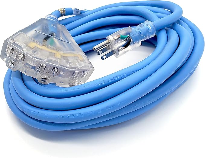 25 ft Extreme Cold Outdoor Extension Cord Waterproof by WattsWire