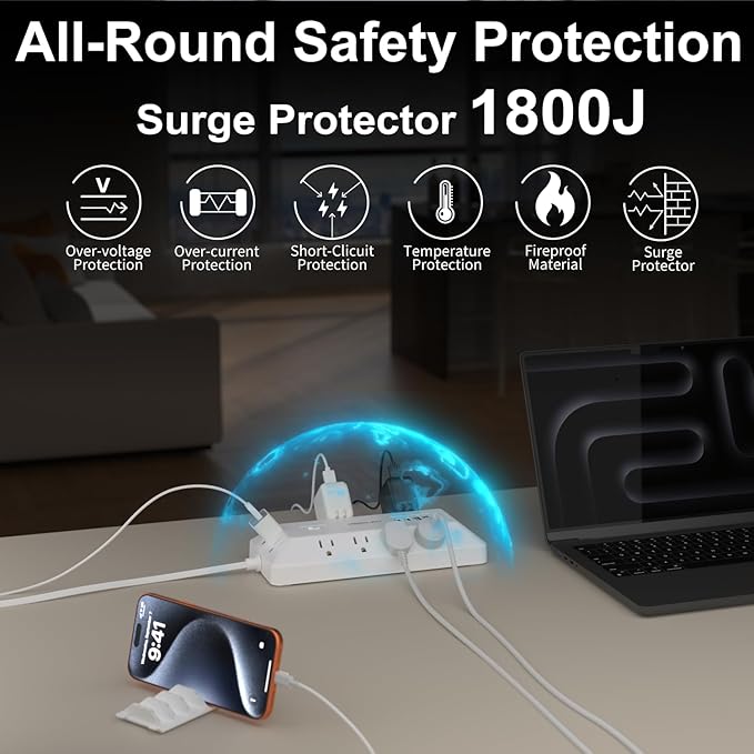 Surge Protector Power Strip - Image 2