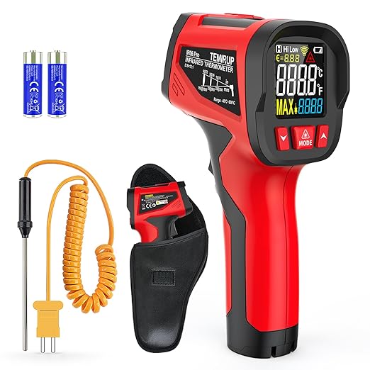 Infrared Thermometer Temperature Gun, TEMIRUP Digital Laser Temperature Gun by TEMIRUP