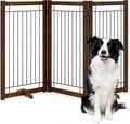 Wire Dog Gate Solid Wood Frame, Anti-Chewing, Indoor Freestanding Pet Gate by Acovy
