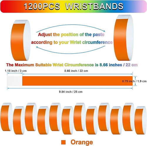 1200 Pcs Plastic Paper Wristbands - Image 2