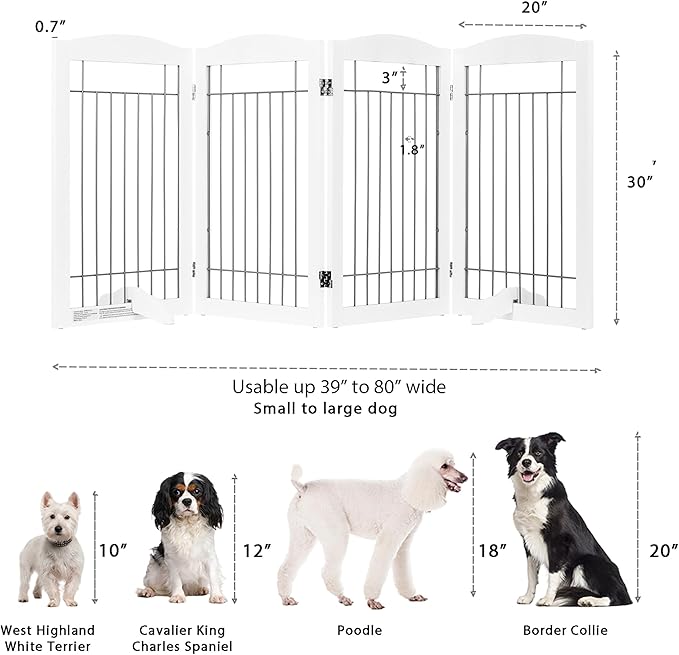 Spirich Free Standing Foldable Wire Pet Gate - Image 5