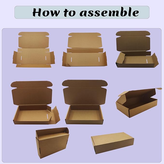 10x6x2 inches Shipping Boxes Bulk 25 Pack Brown, Corrugated Cardboard Box - Image 8