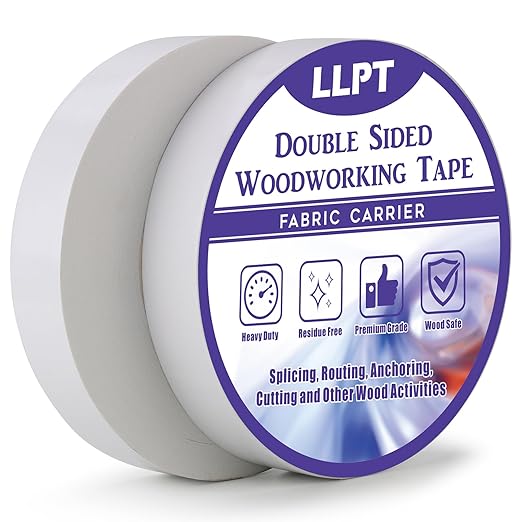 LLPT Double Sided Woodworking Tape 1" x 90Ft Each 2 Pack Double Face Turner by LLPT-AllAboutAdhesiveTapes