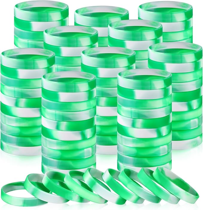 Liliful 100 Pcs Silicone Rubber Wristbands Rubber Wristband Bracelet Bands by Liliful