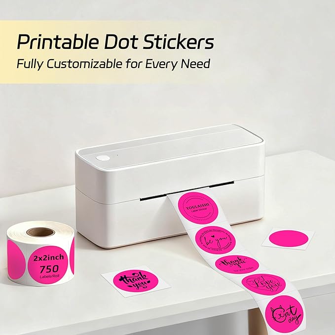Dot Stickers Labels, 2 inch Circle Garage Sale Sticker 750Pcs Round Thermal - Image 2