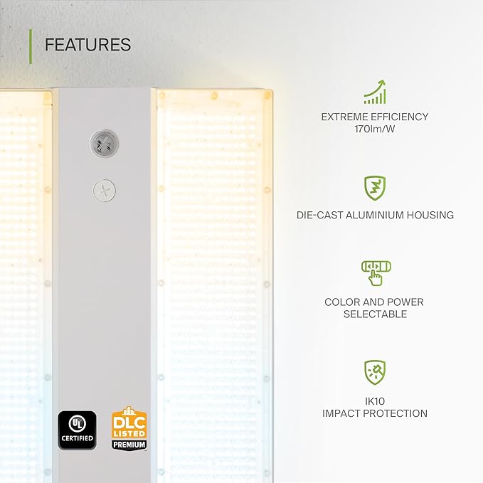 ASD LED Linear High Bay Light Fixture, Commercial Shop Lighting | 3CCT - Image 3
