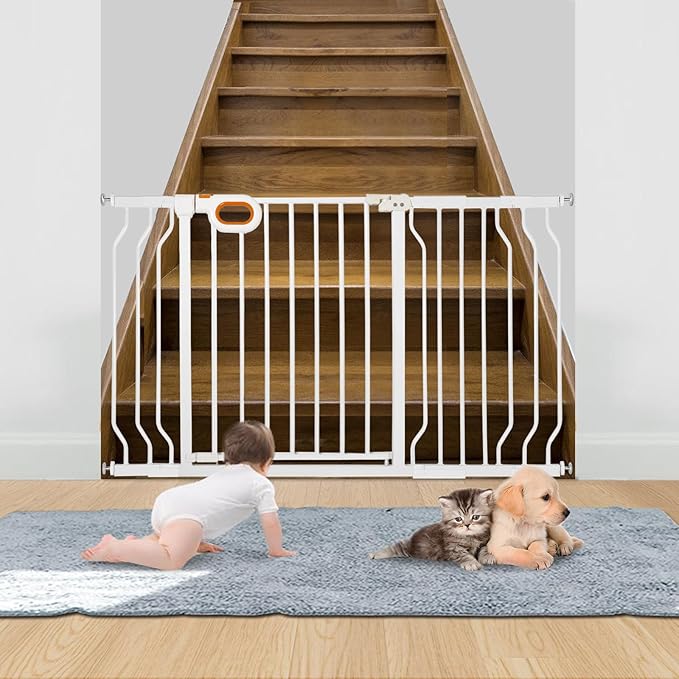 Baby Gate for Stairs 29-52 Inch Wide, Safety Gate for Baby Adjustable Pet Gate - Image 7