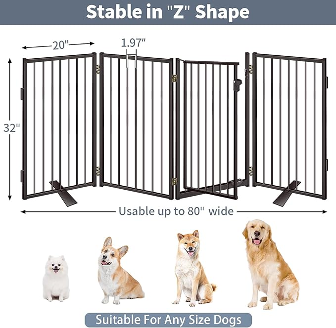 Metal Freestanding Dog Gates - Image 6